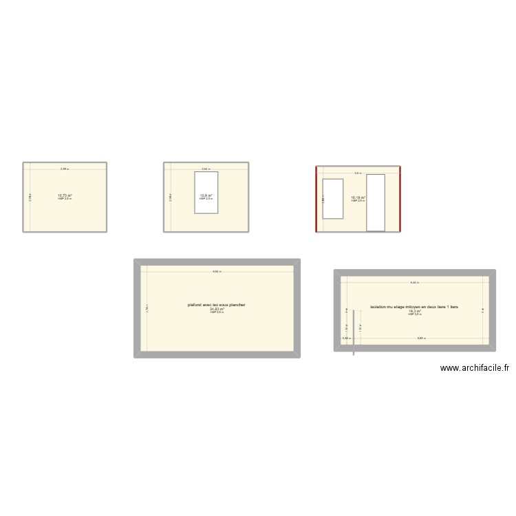 lamarque. Plan de 5 pièces et 76 m2