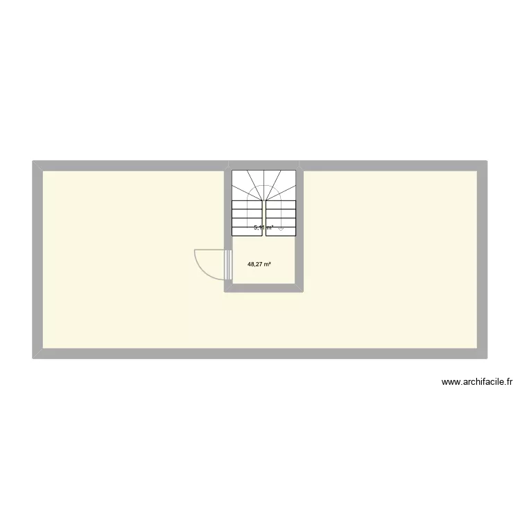 Maison Châtelaudren 1er étage. Plan de 2 et 53 m² Maison Châtelaudren 1er étage. Plan de 2 et 53 m²