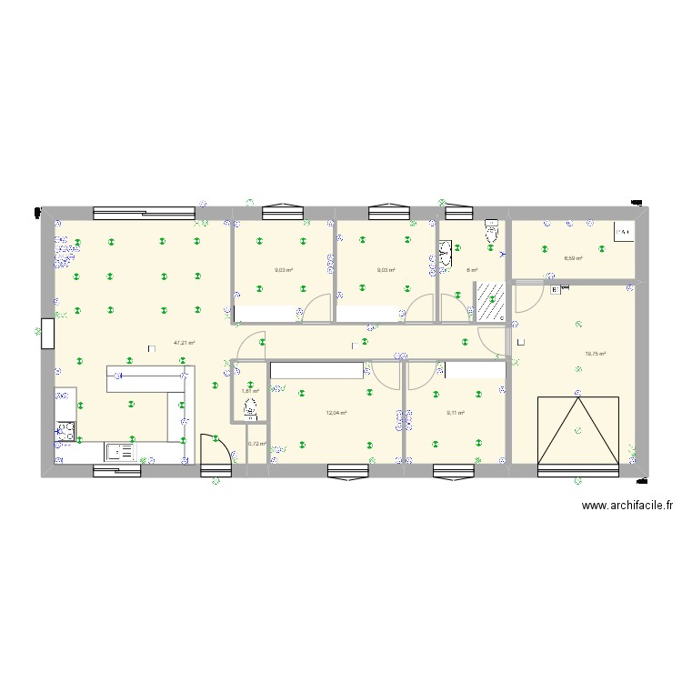 PLAN ELECTRICITE LOT 30 MACEY EXE 1. Plan de 10 pièces et 121 m2