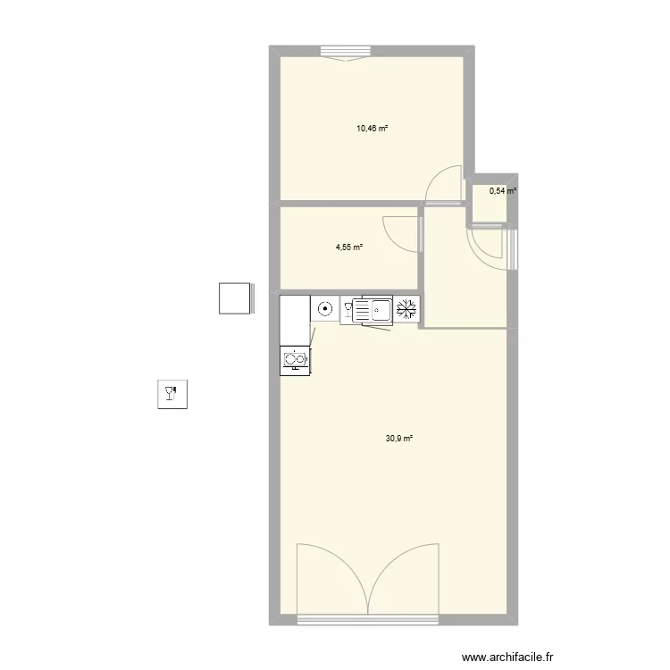 Appart tati Savines. Plan de 