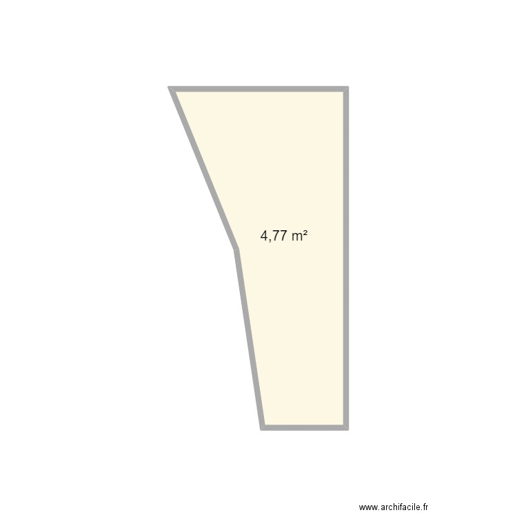Dgt TA5. Plan de 1 pièce et 5 m2