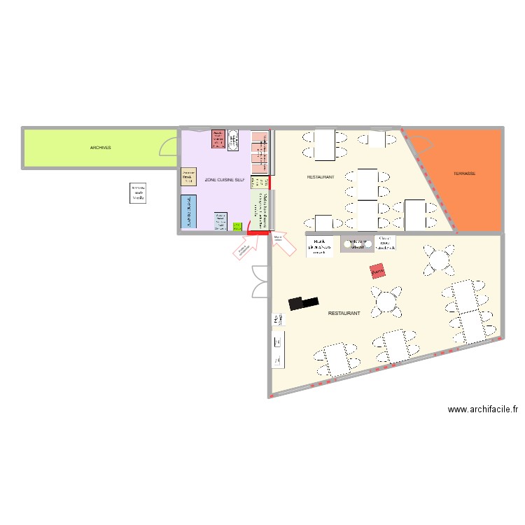Self  BIZET Projet. Plan de 4 pièces et 135 m2