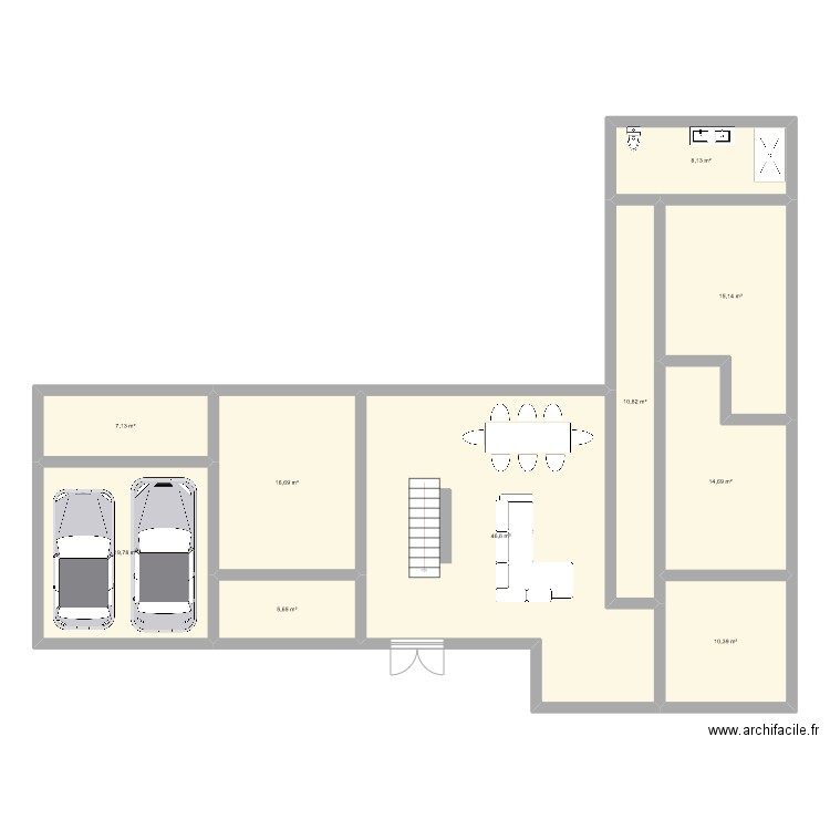 maison. Plan de 10 pièces et 155 m2