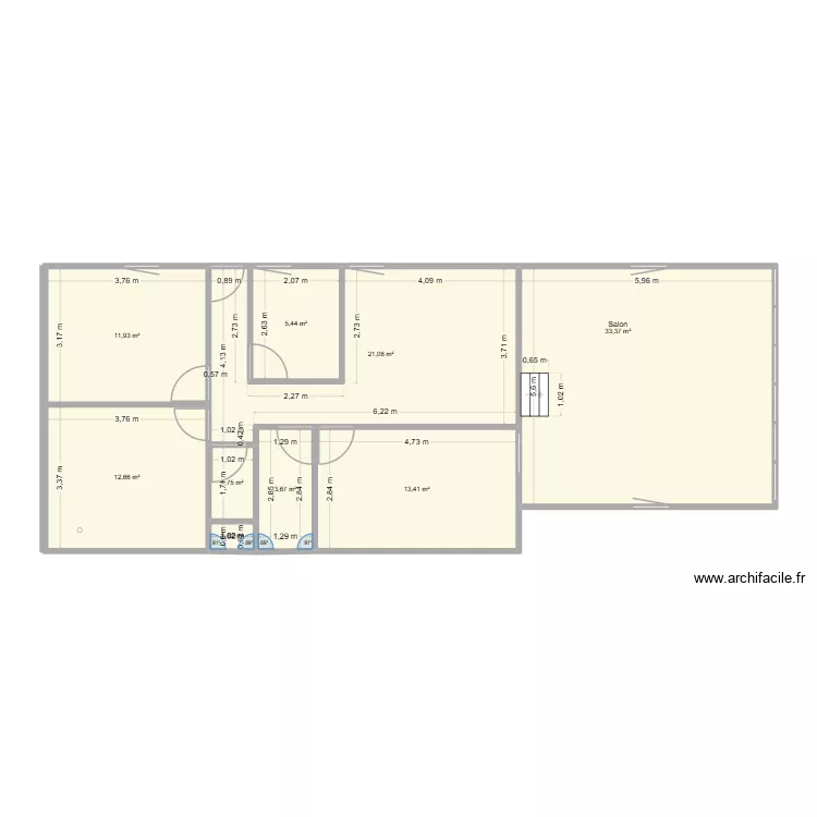 appart garage 1. Plan de 9  et 104 m²