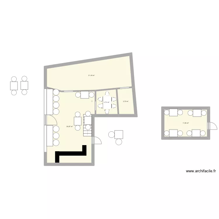 Plan test 2. Plan de 5  et 72 m²