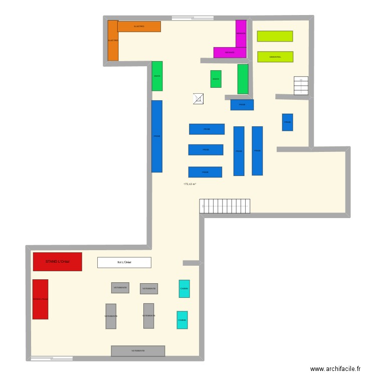 Monoprix CANNE 06. Plan de 1 pièce et 172 m2