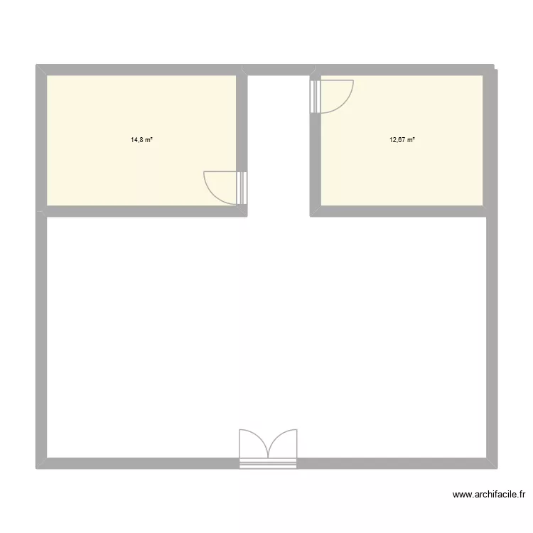 asdfghj. Plan de 2  et 29 m²