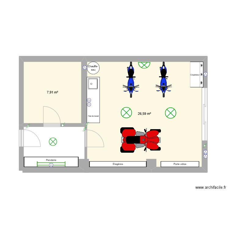 Garage. Plan de 0 pièce et 0 m2