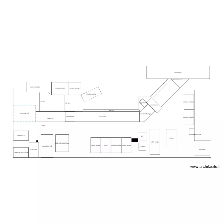 Chaine K implantation cadreuse dplmt 1 cadreuse. Plan de 