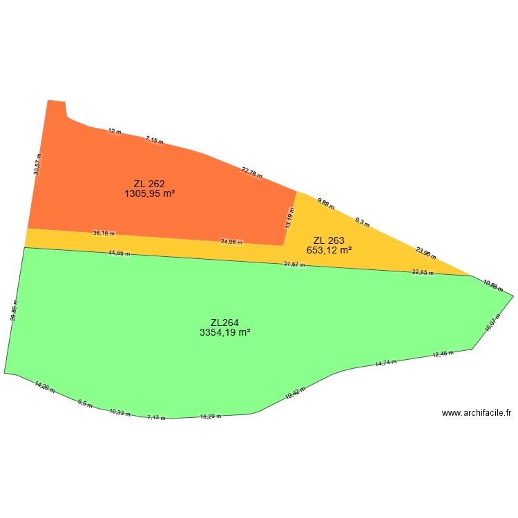 Terrains Beautheil-Saints ZL 262 à ZL 264. Plan de 0 pièce et 0 m2