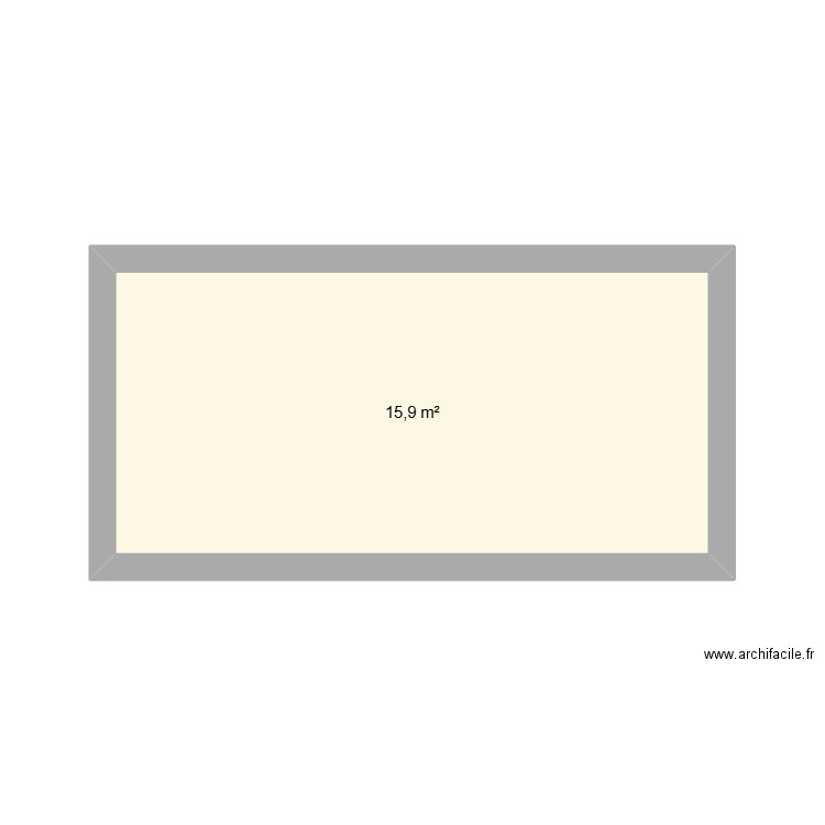 FERMEDD. Plan de 1 pièce et 16 m2