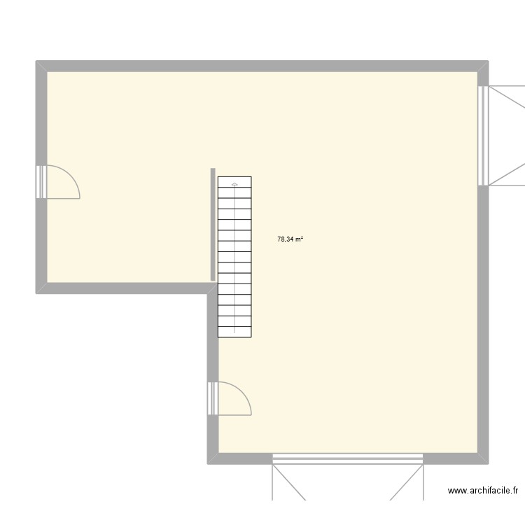 2002. Plan de 1 pièce et 78 m2