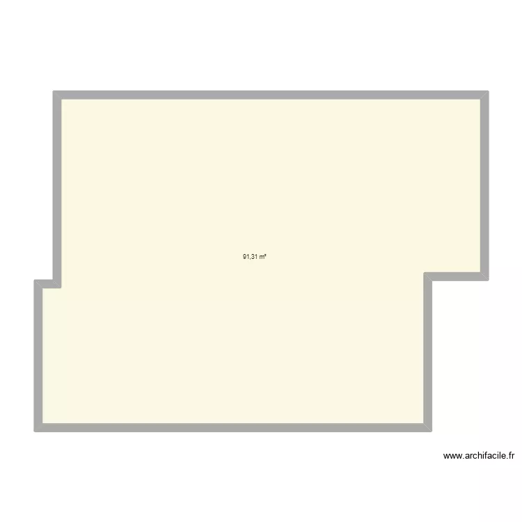 maison 1. Plan de 1 pièce et 91 m²