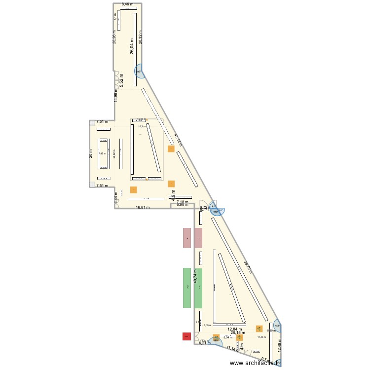BROSSOLETTE 2. Plan de 3 pièces et 1914 m2