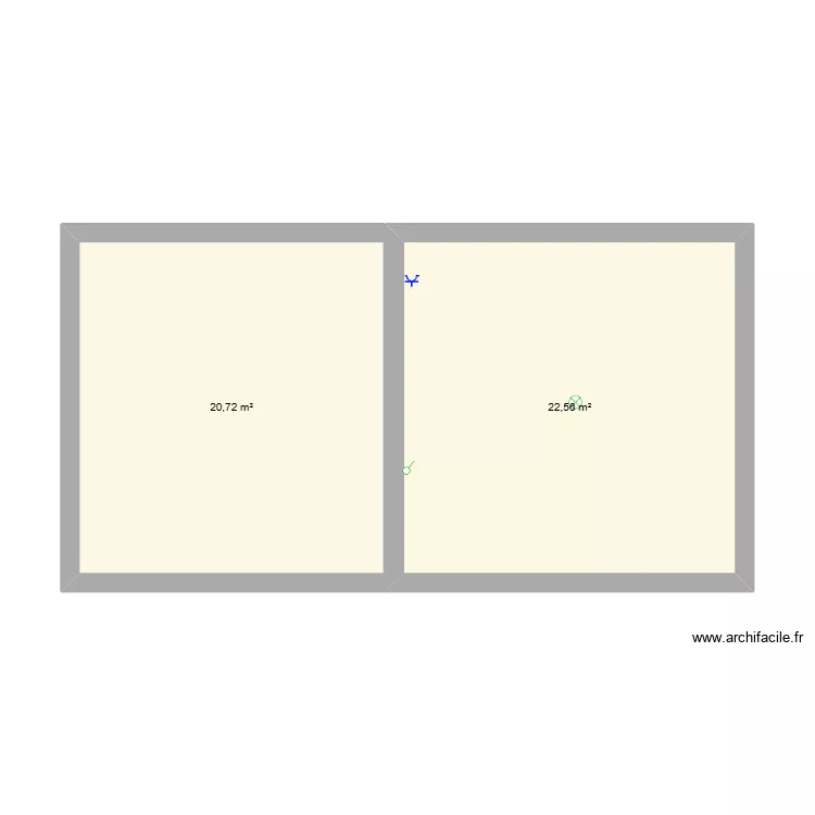 salon. Plan de 2 et 43 m² salon. Plan de 2 et 43 m²