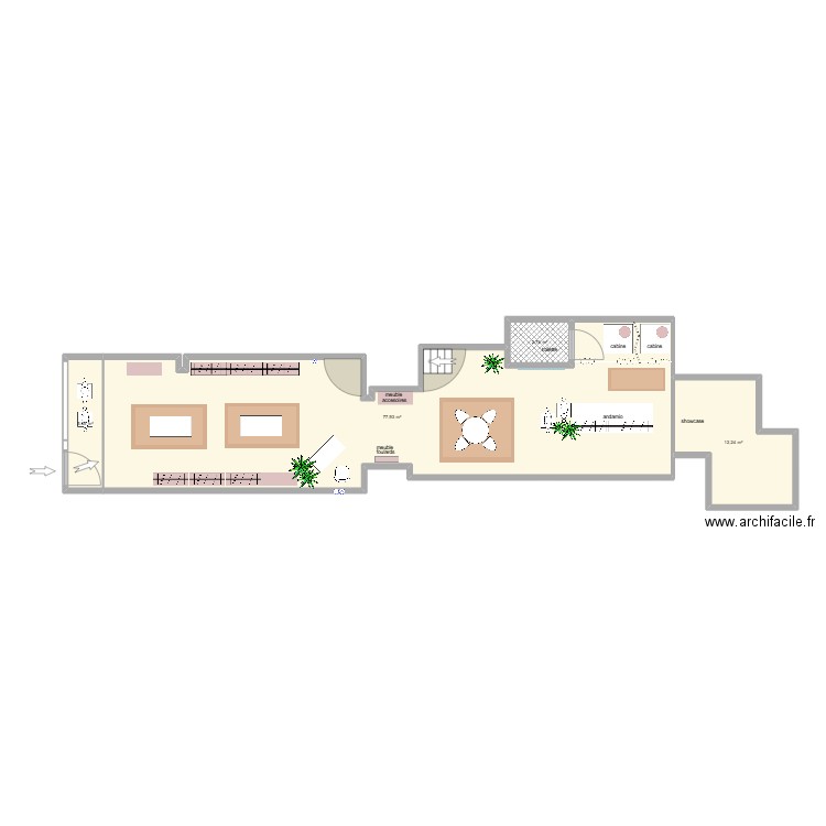 pop-up. Plan de 4 pièces et 98 m2