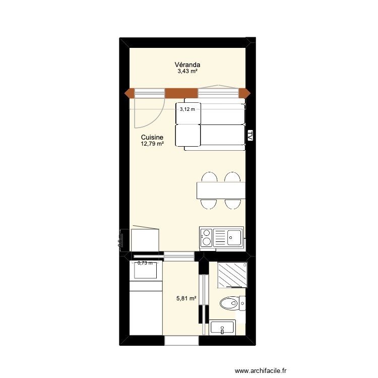 STUDIO MIJOUX. Plan de 0 pièce et 0 m2
