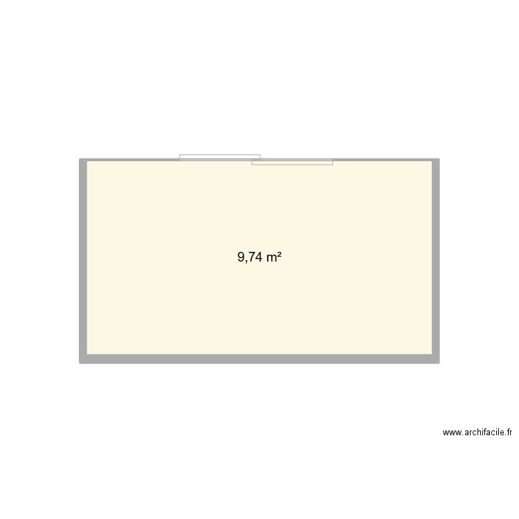Bureau vitré Centre de Congrès de l'Aube. Plan de 1 pièce et 10 m2