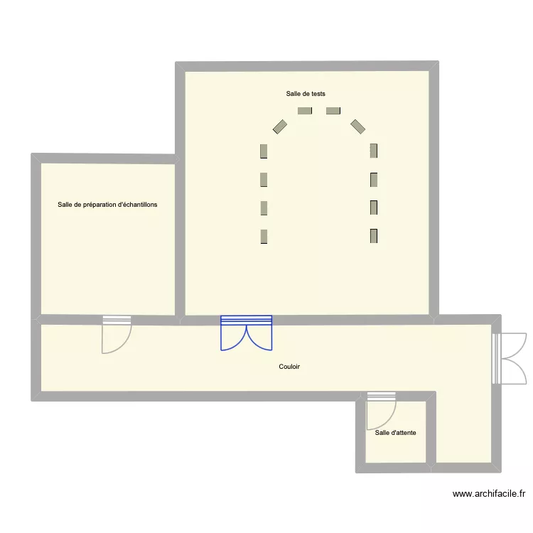 Plan chiens. Plan de 4  et 90 m²