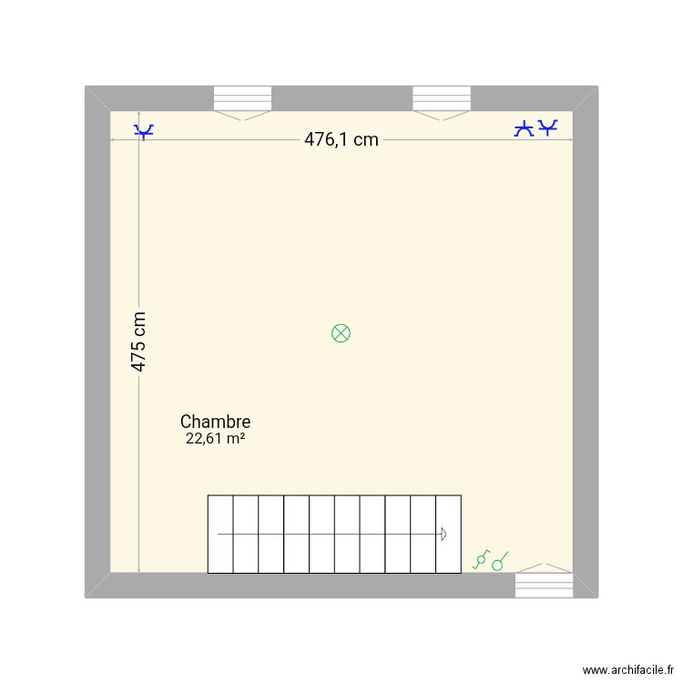 Chambre 2ème étage. Plan de 0 pièce et 0 m2