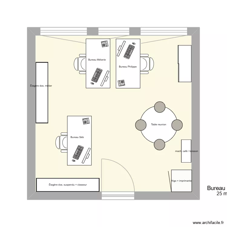 plan du bureau REN test 2 actuel. Plan de 1 et 25 m² plan du bureau REN test 2 actuel. Plan de 1 et 25 m²