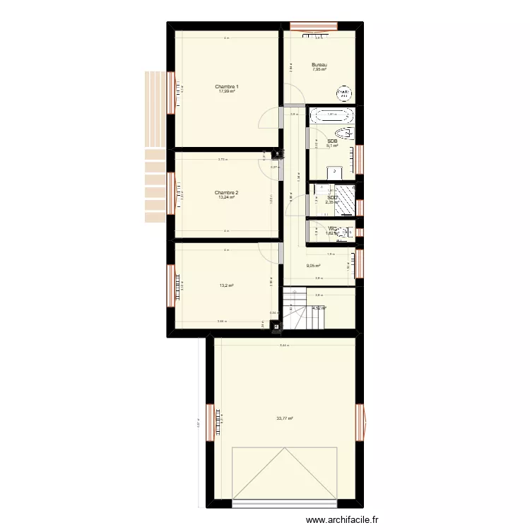 Plan Maison essai &eacute;tage. Plan de 