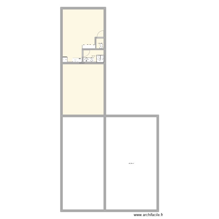Pasteur. Plan de 4 pièces et 133 m2