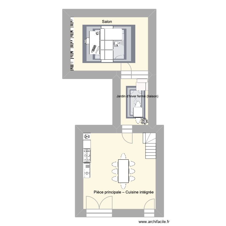 Plan Après – Projet PTZ. Plan de 0 pièce et 0 m2 Plan Après – Projet PTZ. Plan de 0 pièce et 0 m2