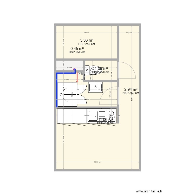 Saint-Nazaire. Plan de 5 pièces et 19 m2