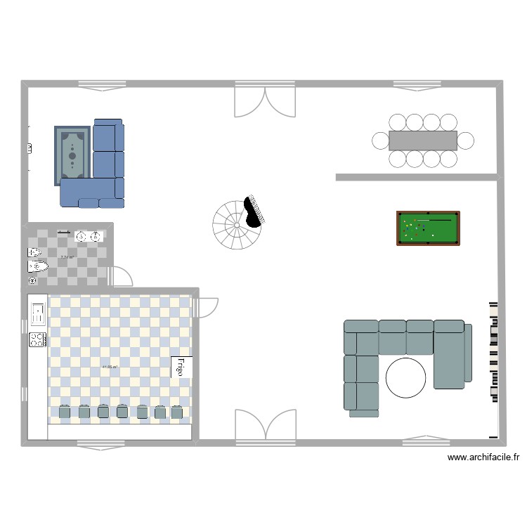 RDC maison de plage. Plan de 0 pièce et 0 m2