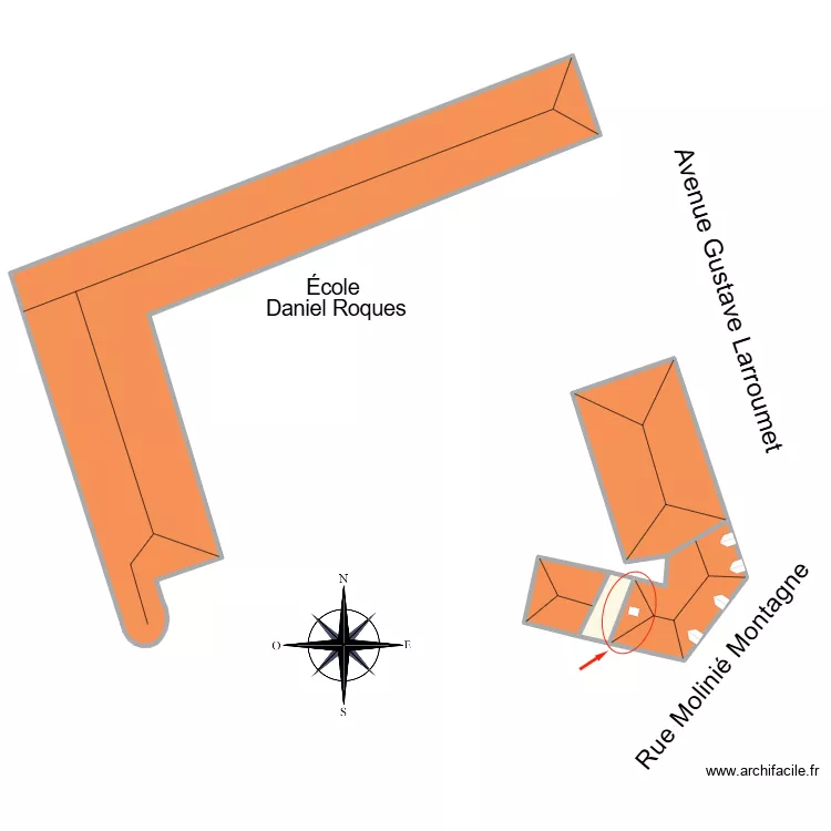 Plan de masse Gourdon. Plan de 