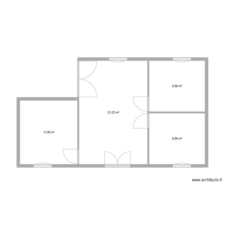 Plan2D. Plan de 4 pièces et 49 m2