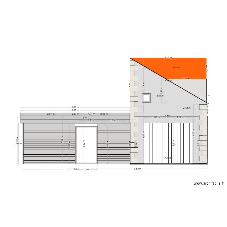 dépendance facade est projeté avril 2025+ baie. Plan de 0 pièce et 0 m2