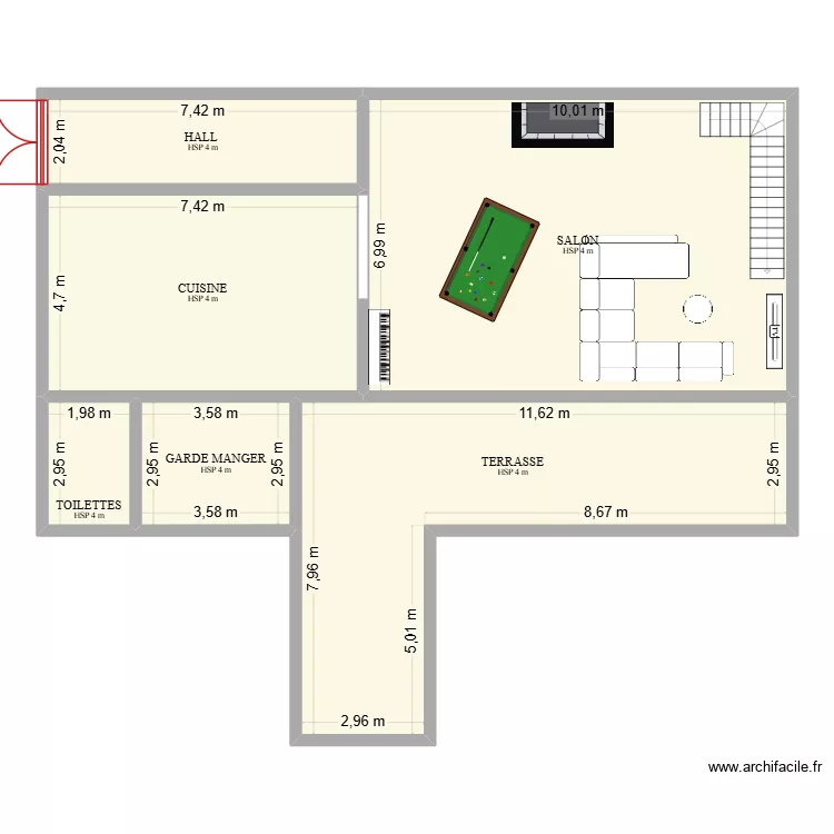 Maison des Valcroix. Plan de 6  et 186 m²