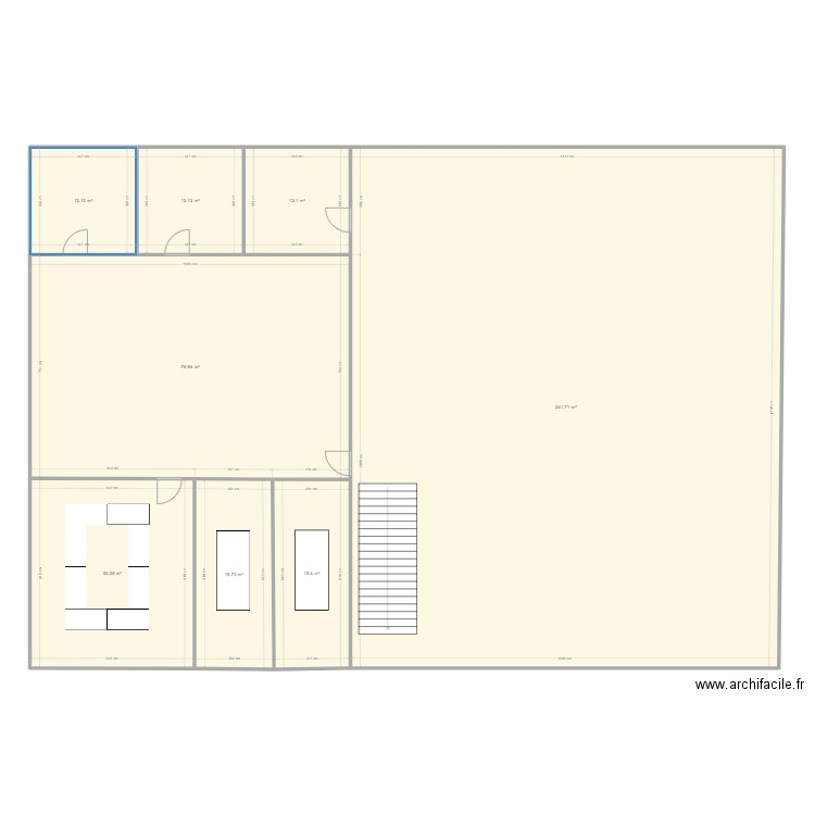 Plan 1er etage ECOLE. Plan de 8 pièces et 419 m2