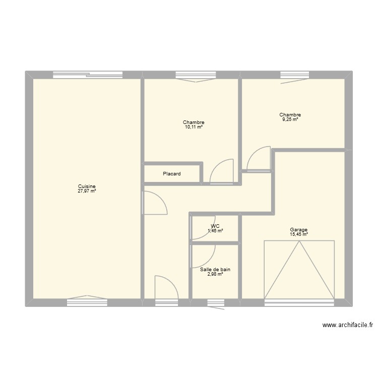 plan mam. Plan de 8 pièces et 77 m2