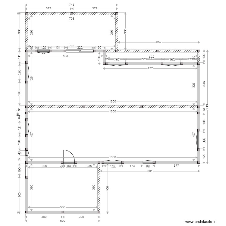 MALLET VS ELEVATION. Plan de 5 pièces et 155 m2