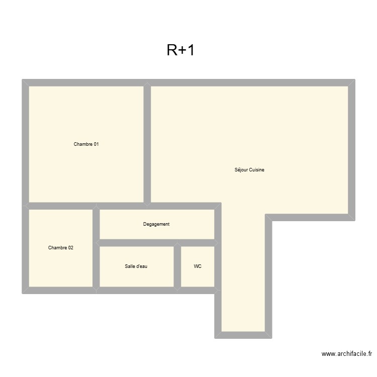350602344. Plan de 6 pièces et 88 m2