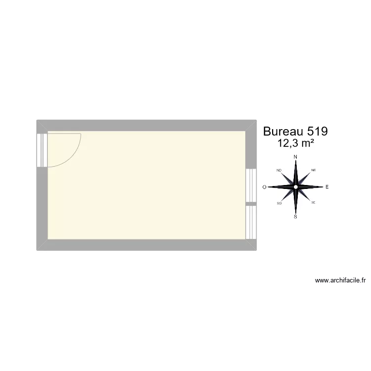 Bureau R 519. Plan de 