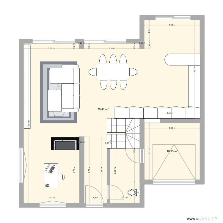 Maison la Hulpe Manon etage. Plan de 2 pièces et 87 m2