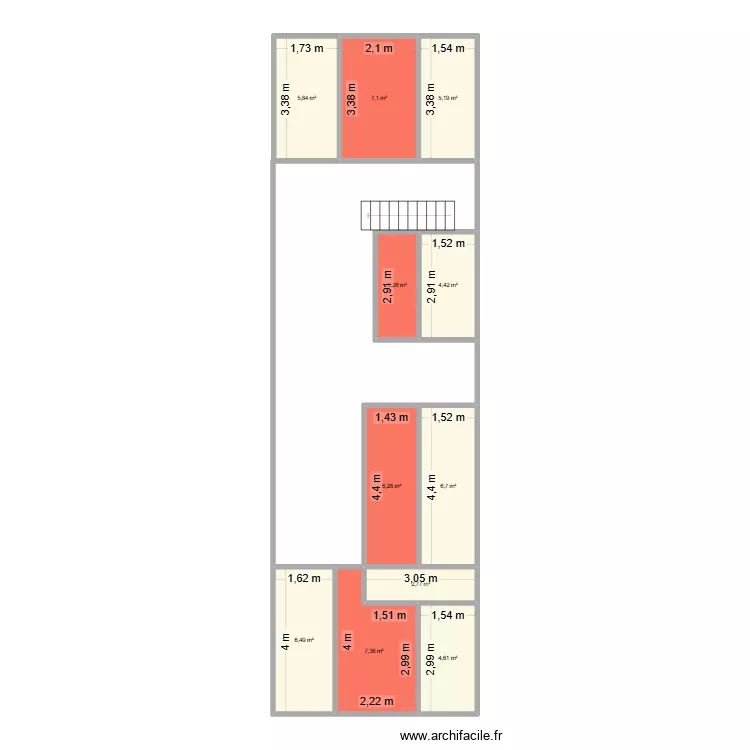 messiaen 2.20m. Plan de 11 Pièces et 60 m² messiaen 2.20m. Plan de 11 Pièces et 60 m²
