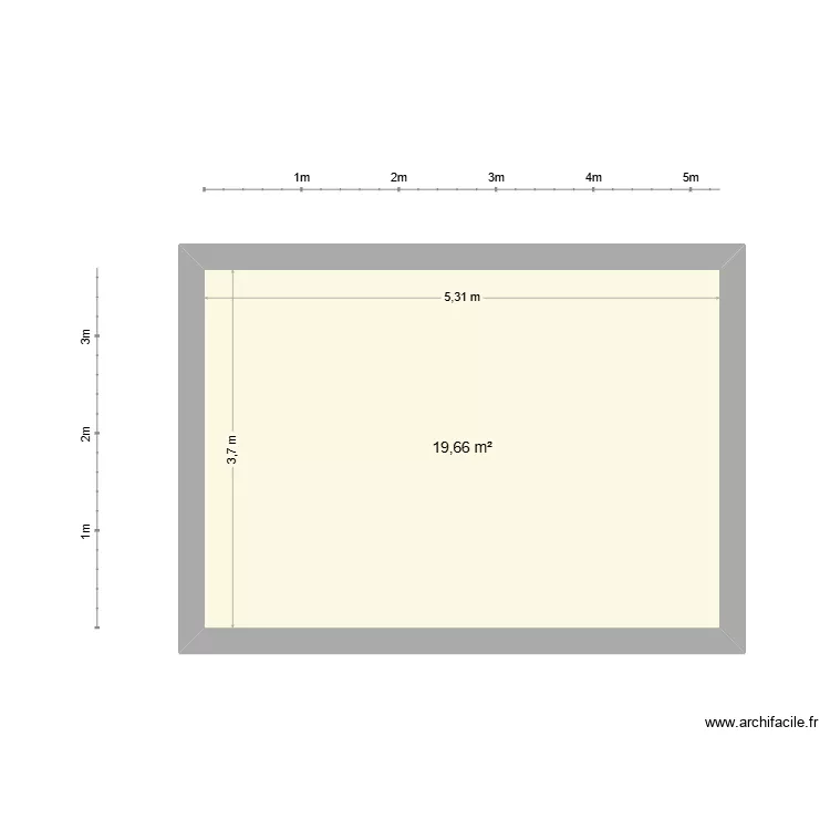 SALLE A MANGER. Plan de 1  et 20 m²