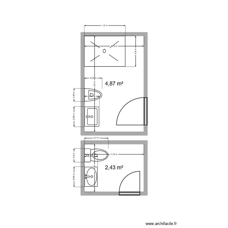Patrick Andrade. Plan de 2 pièces et 7 m² Patrick Andrade. Plan de 2 pièces et 7 m²