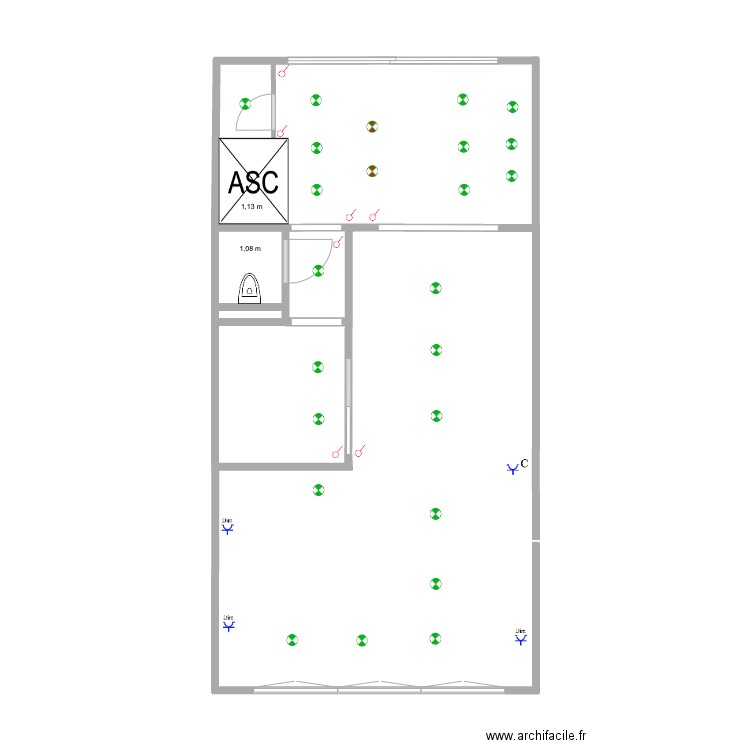 MJ 1er ( domotique). Plan de 1 pièce et 1 m2