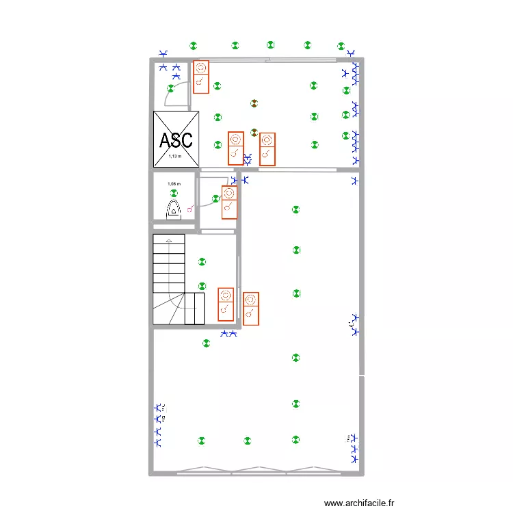 MJ 1er ( domotique). Plan de 1  et 1 m²