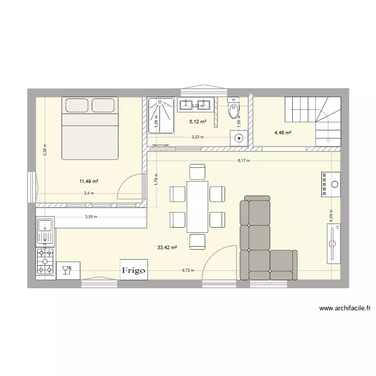 plan de Cueille2026.. Plan de 4 Pièces et 55 m² plan de Cueille2026.. Plan de 4 Pièces et 55 m²
