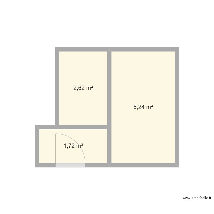 WC Duero 53. Plan de 3 pièces et 10 m2