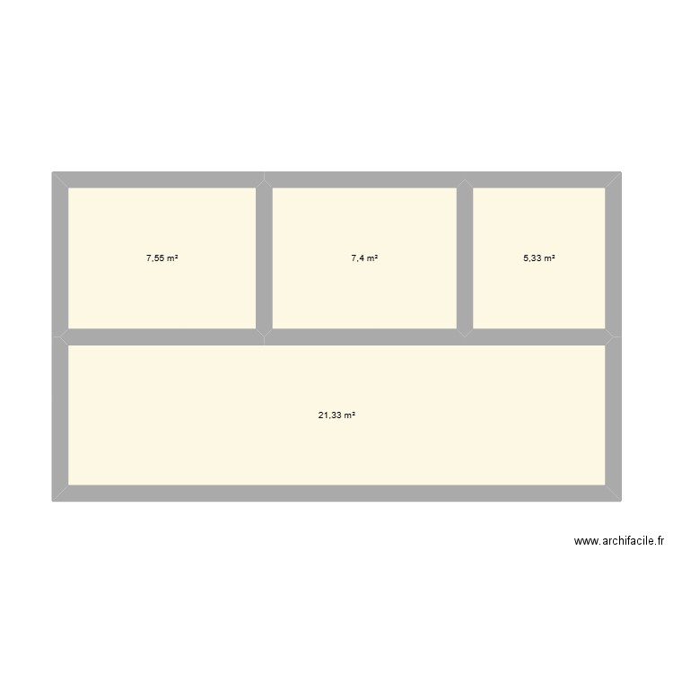 PROJET CENTER PARC. Plan de 4 pièces et 42 m2