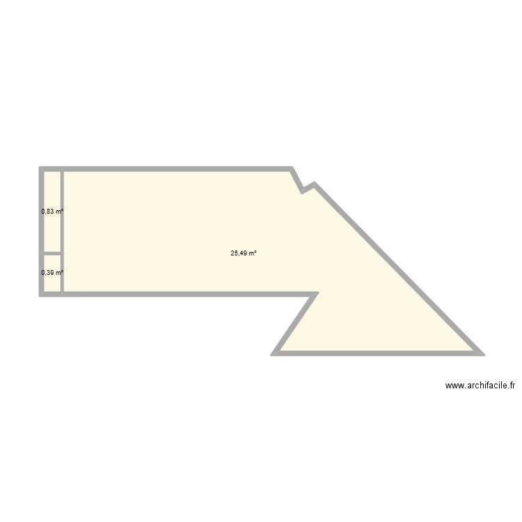 7pl. Plan de 3 pièces et 27 m2