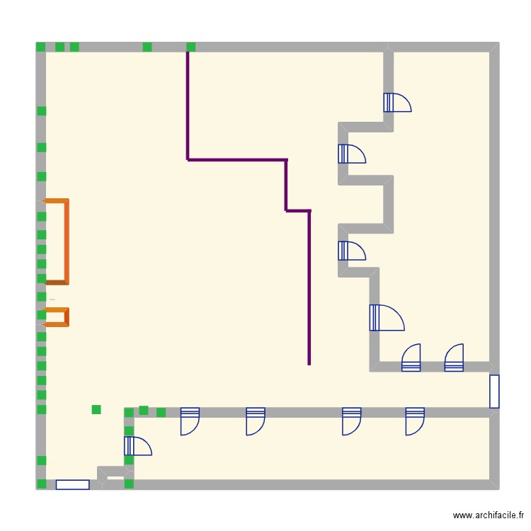 Fabrication mécanique. Plan de 6 pièces et 136 m2